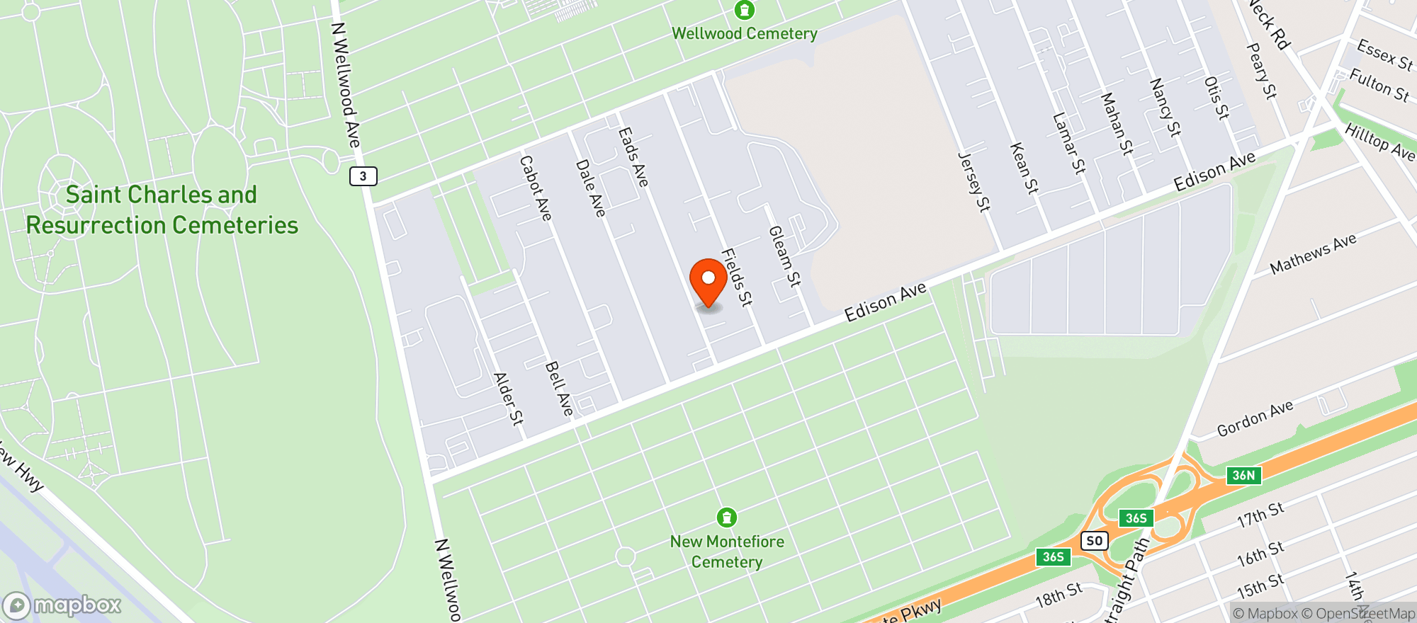 Map showing Door Dash