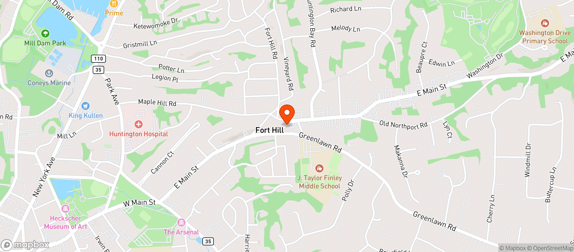 Map showing Cefalu Restaurant & Pizzeria