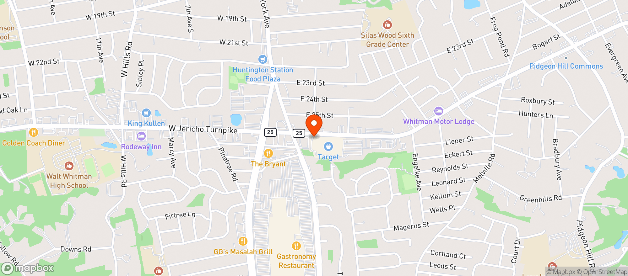 Map showing Target Store