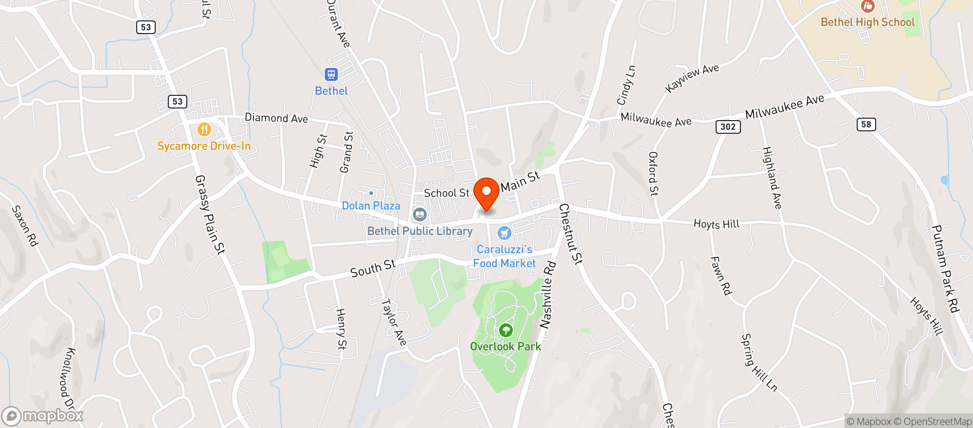 Map showing Phen Thai Kitchen