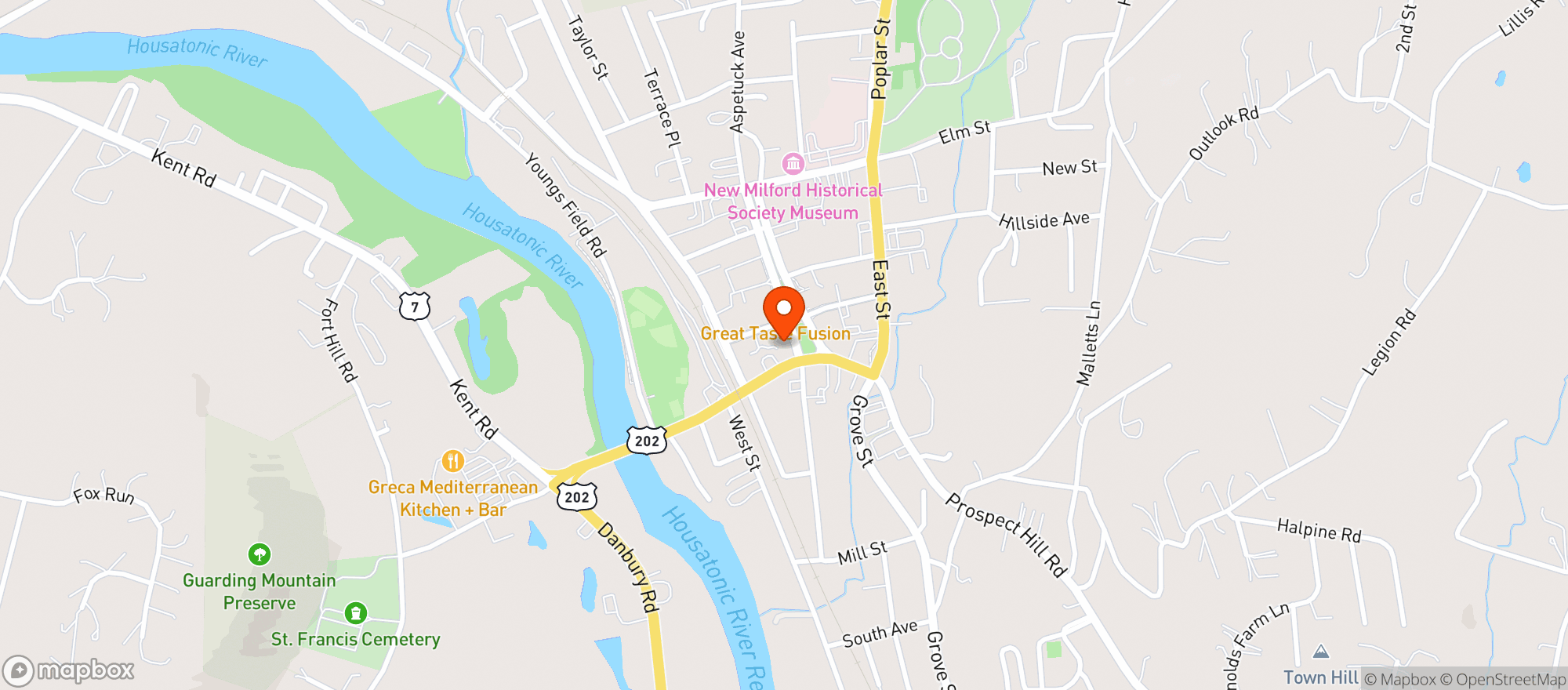 Map showing Zazas On Main