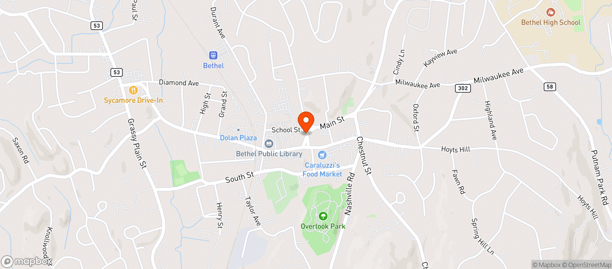 Map showing La Zingara Restaurant