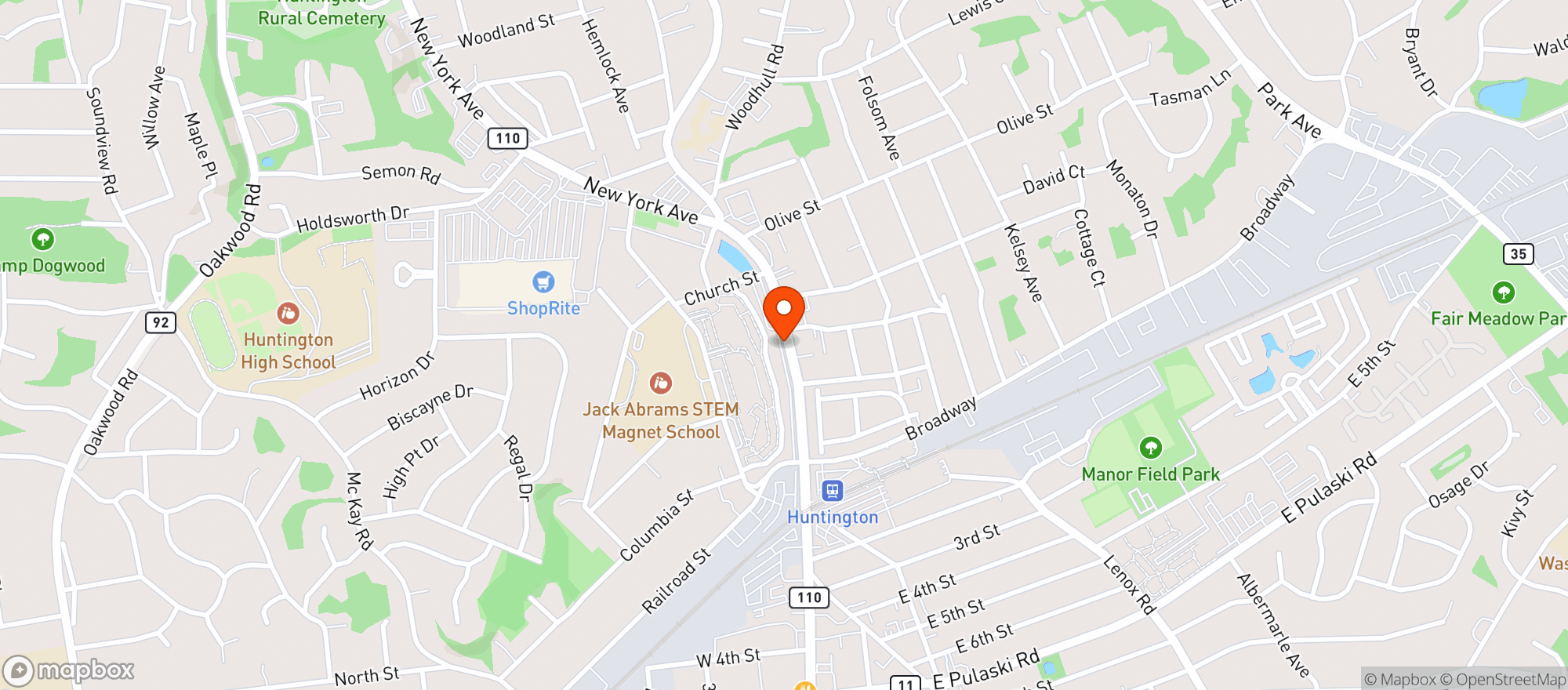 Map showing Stop & Shop - 0516 - Huntington