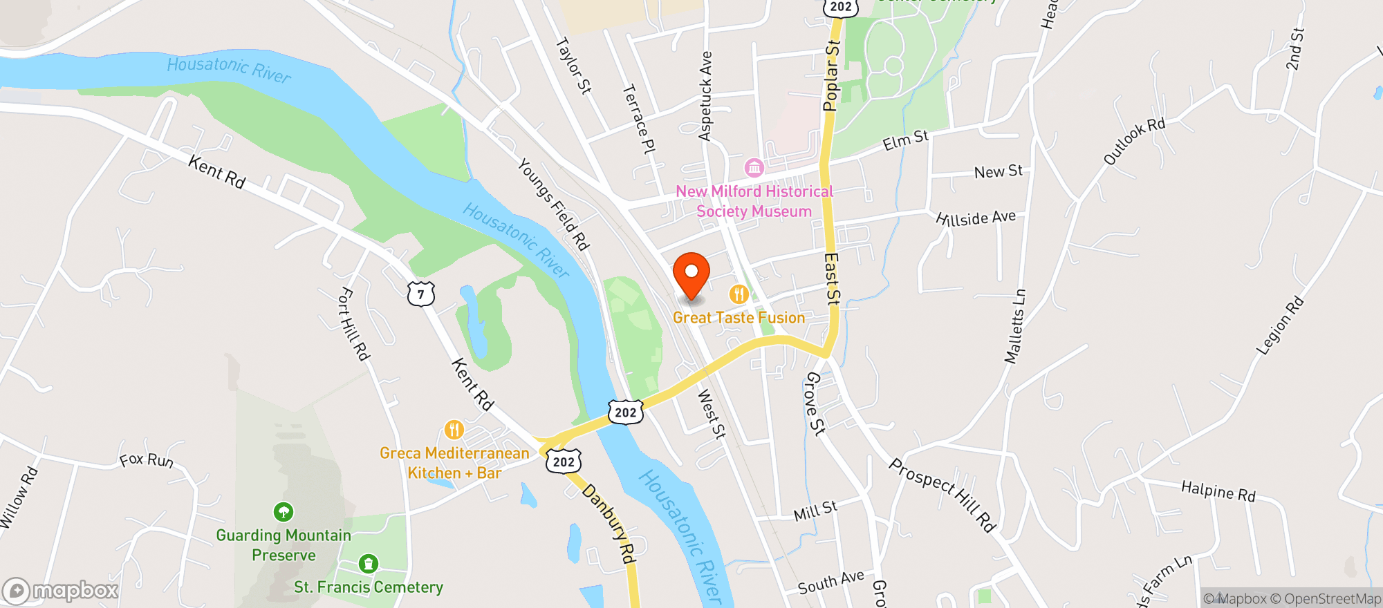 Map showing O Connors Publick House