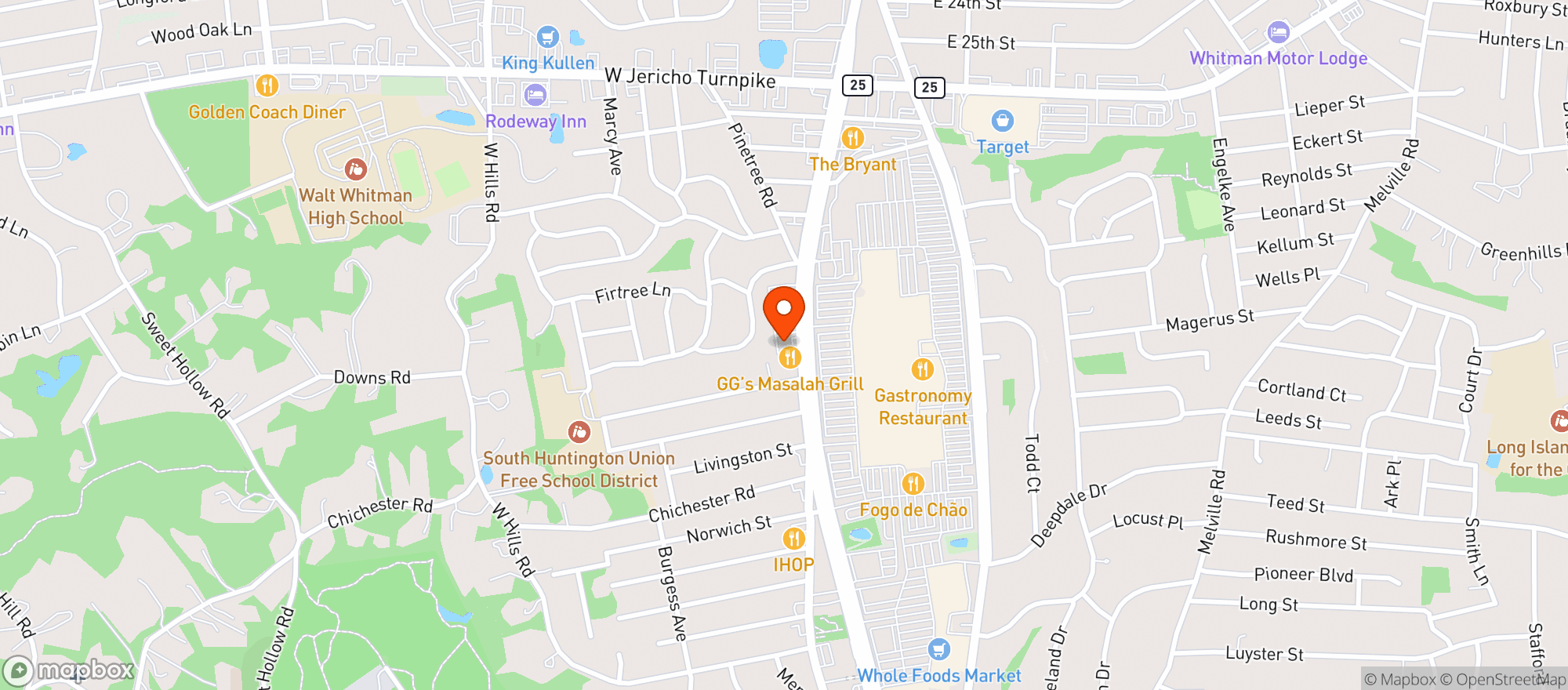 Map showing Vitamin Shoppe - Huntington