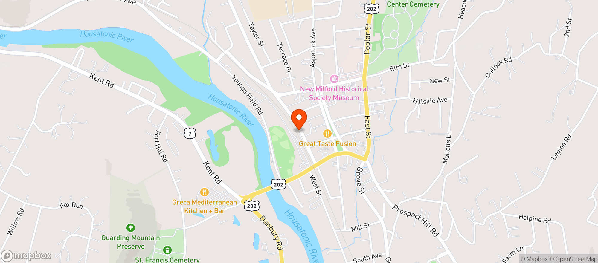 Map showing Caboose Wine & Liquor