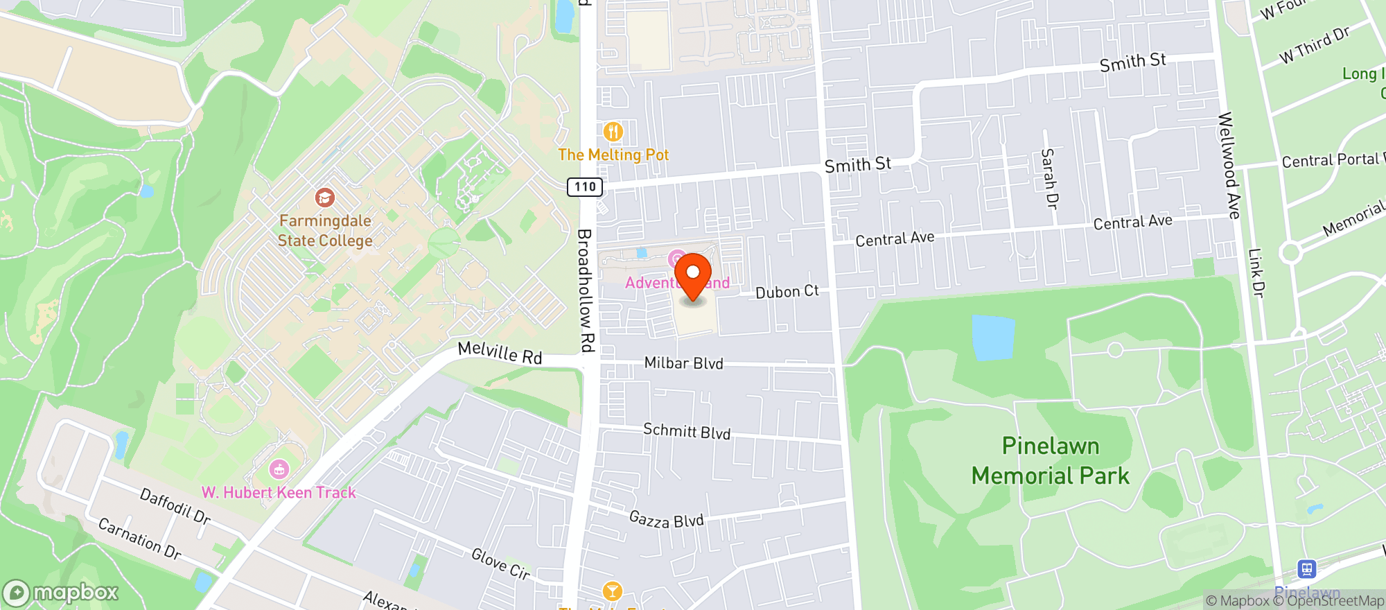 Map showing Target - Farmingdale