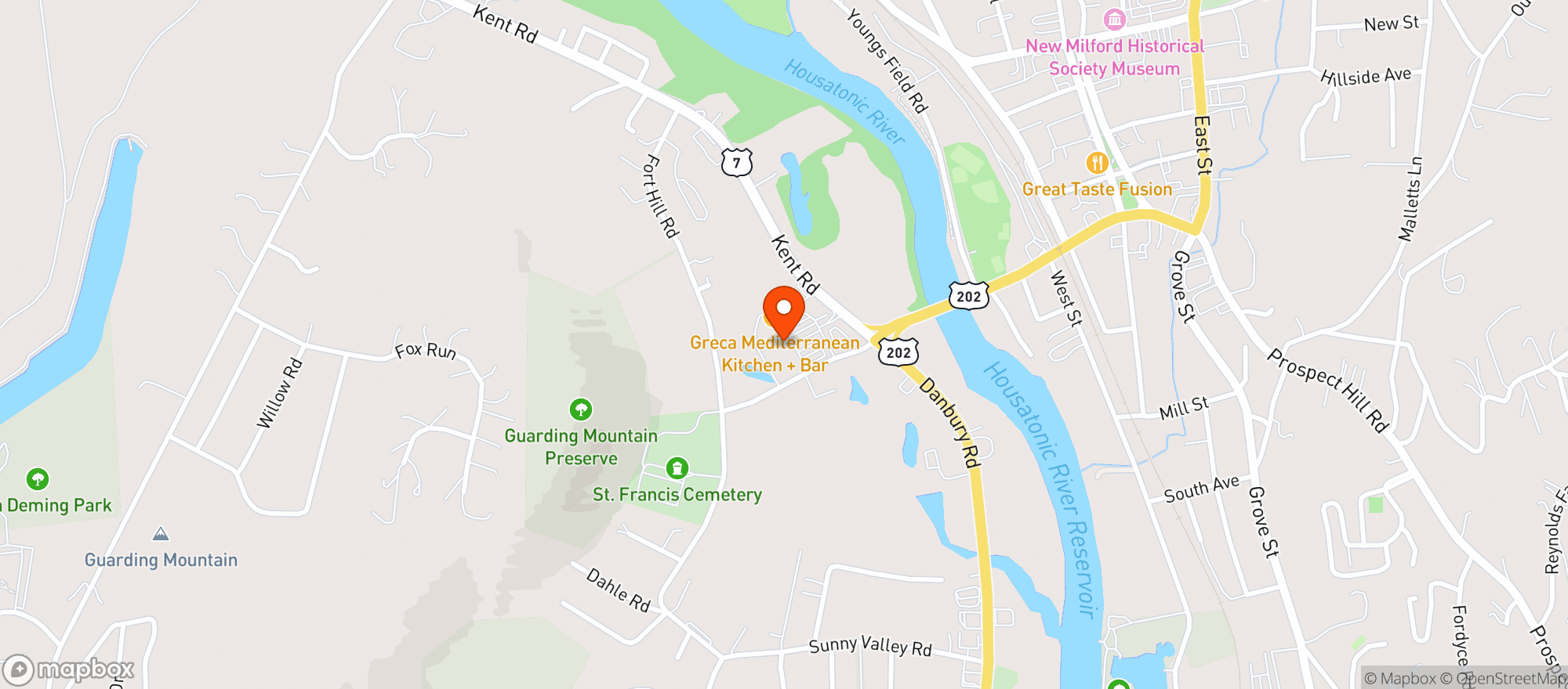 Map showing Bevmax New Milford