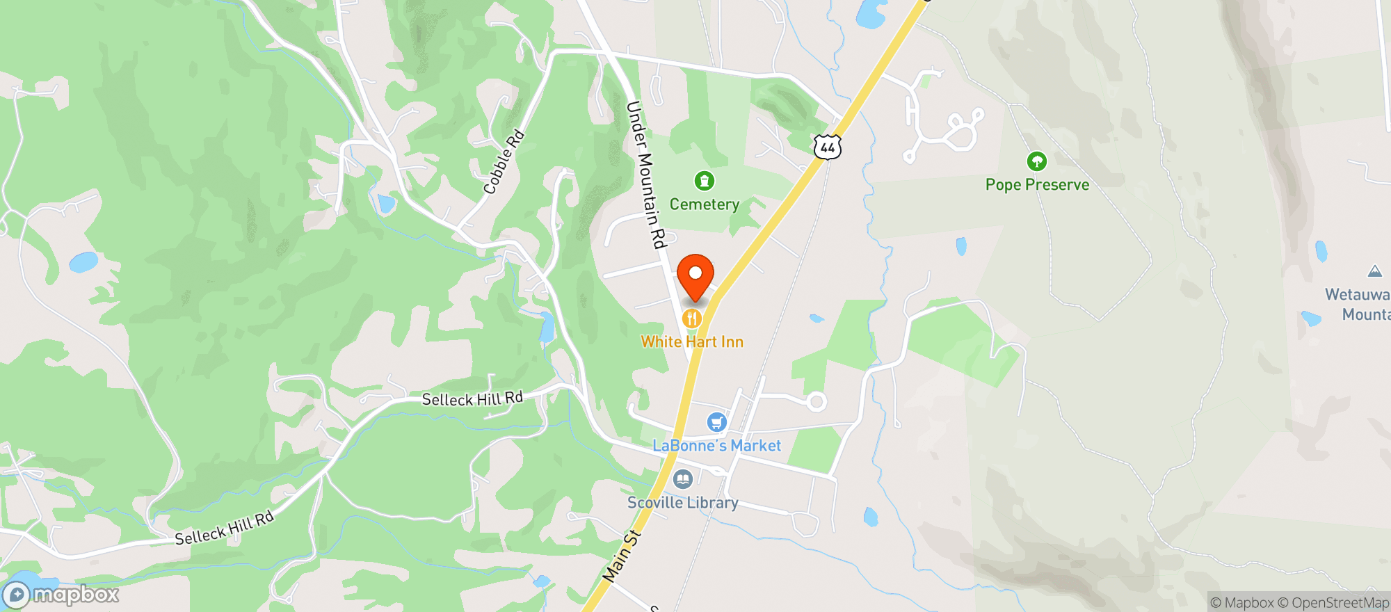 Map showing White Hart Inn