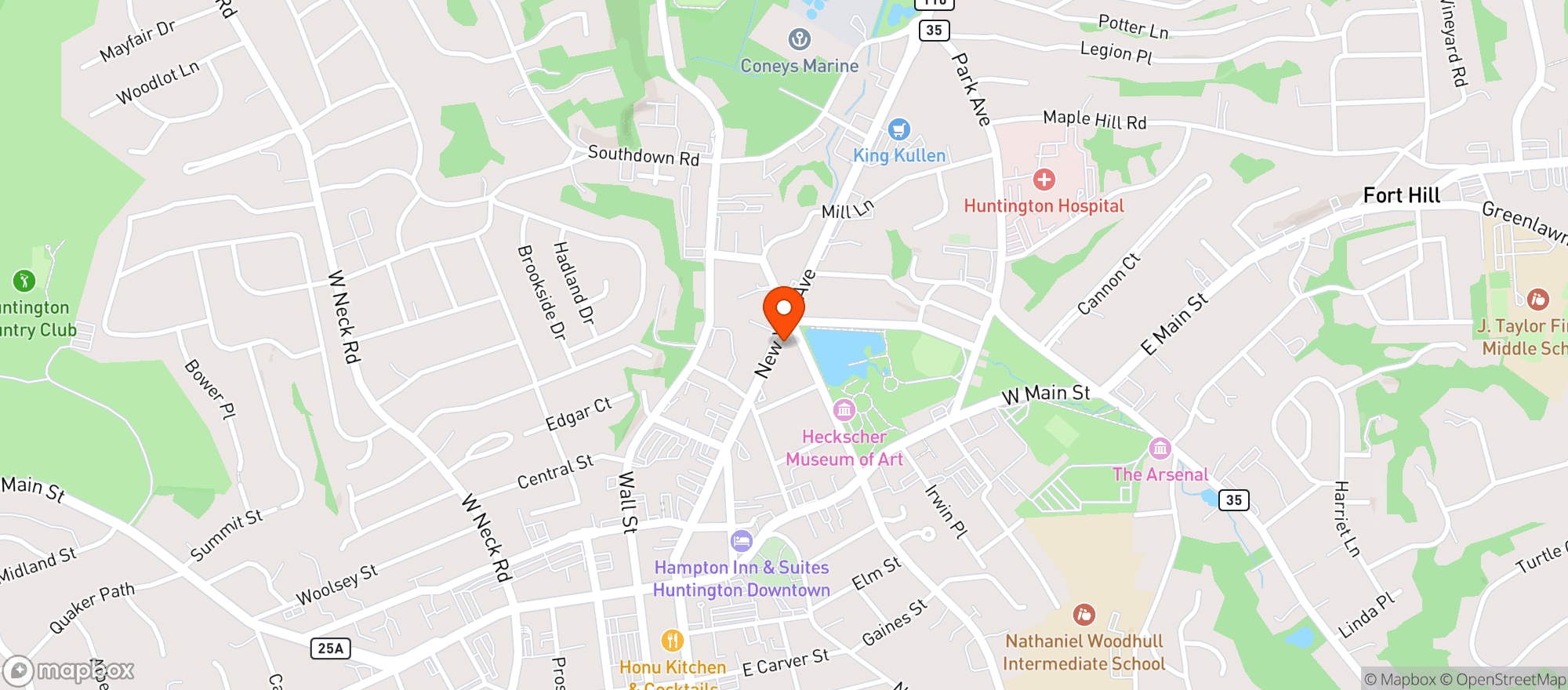 Map showing Stella Blue Bistro