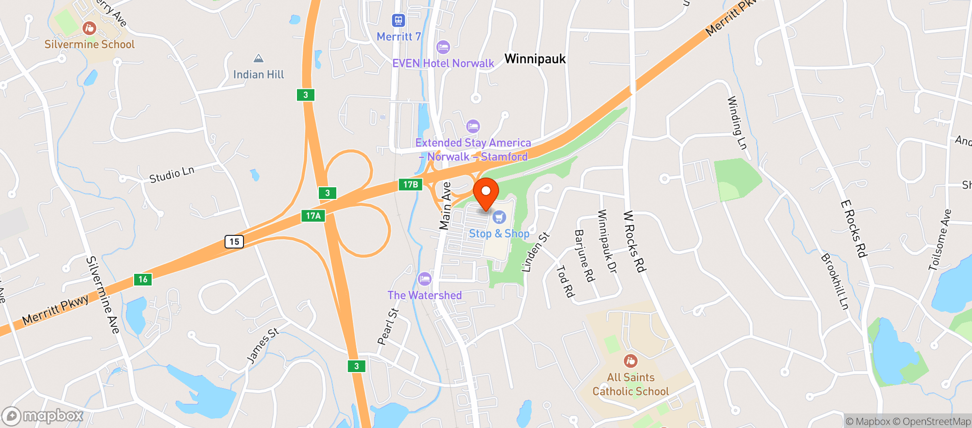 Map showing Total Wine