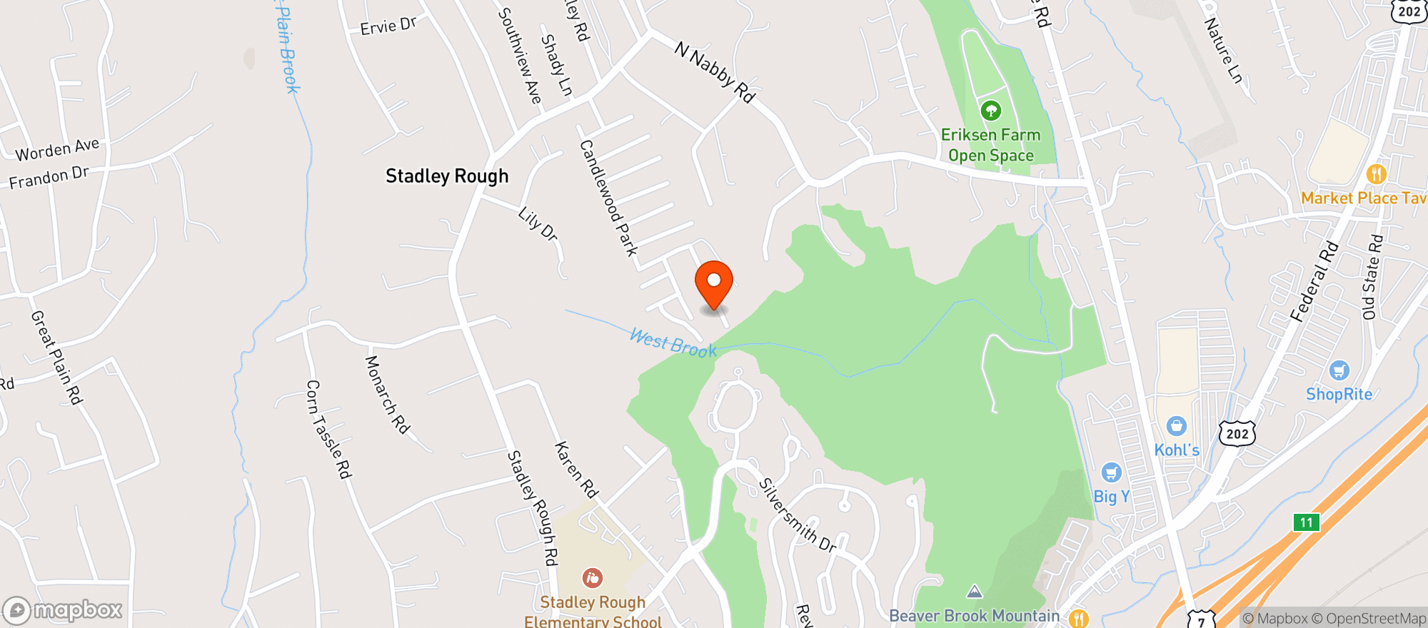Map showing Stew Leonard's Danbury