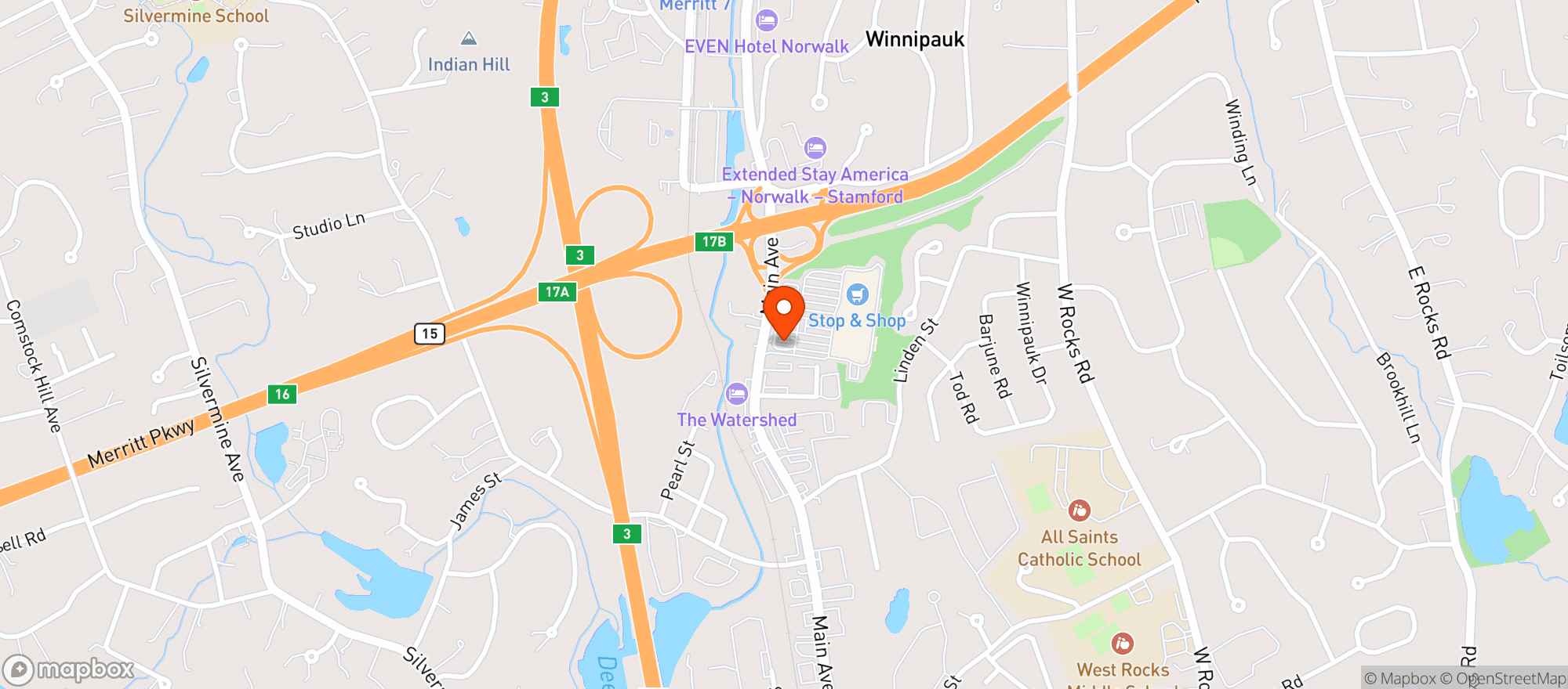 Map showing Stop & Shop - 0662 - Norwalk