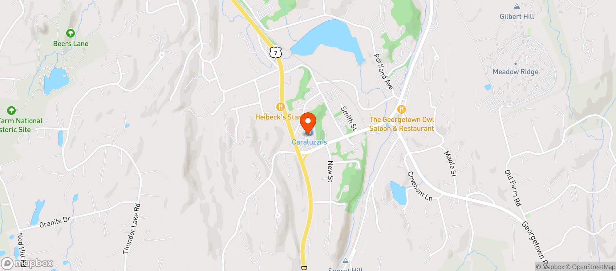 Map showing Caraluzzi's Wine & Spirits Wilton