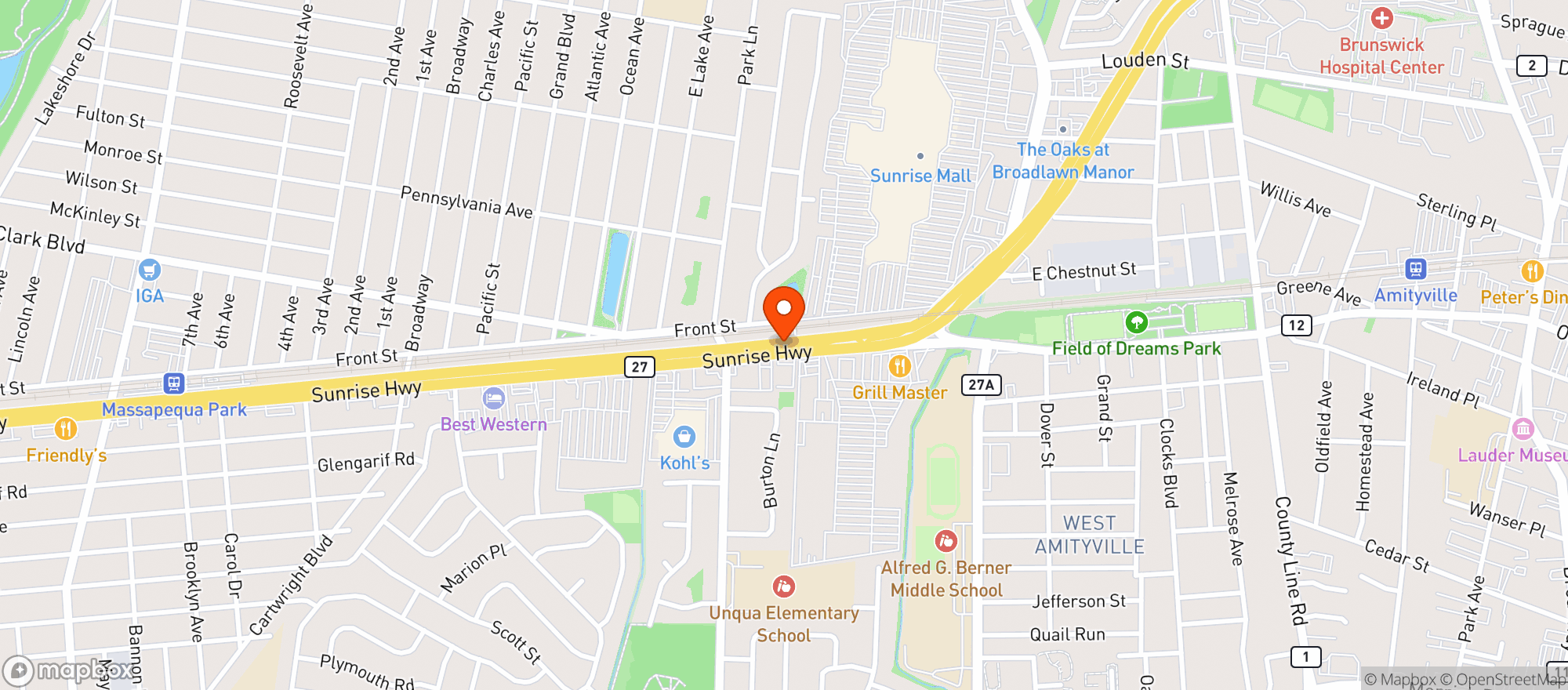 Map showing Vitamin Shoppe - Massapequa