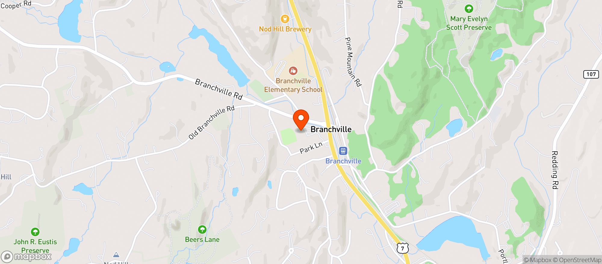 Map showing Ancona's Wines And Liquors Ridgefield (Branchville