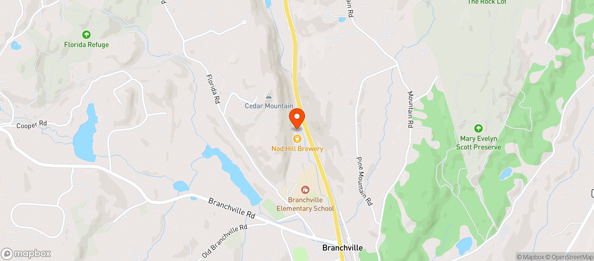 Map showing Nod Hill Brewery