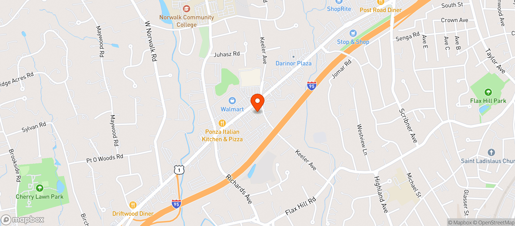 Map showing Al'S Warehouse Norwalk 2