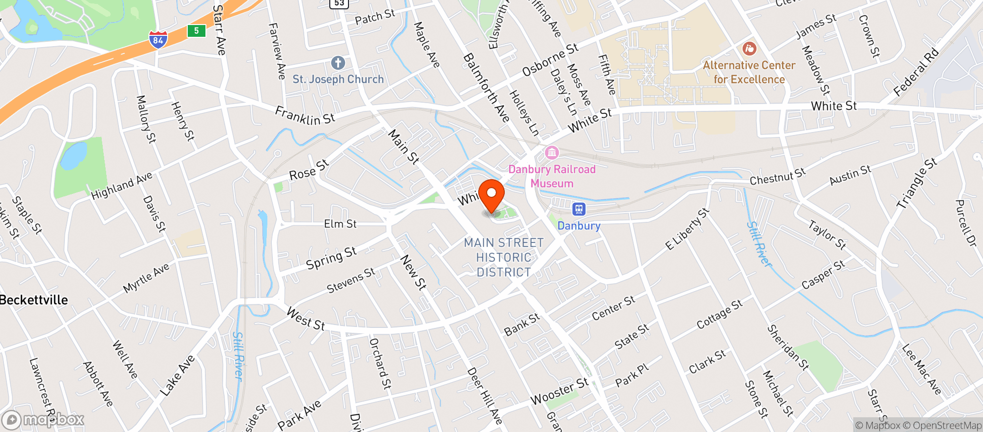 Map showing Two Steps Downtown Grille