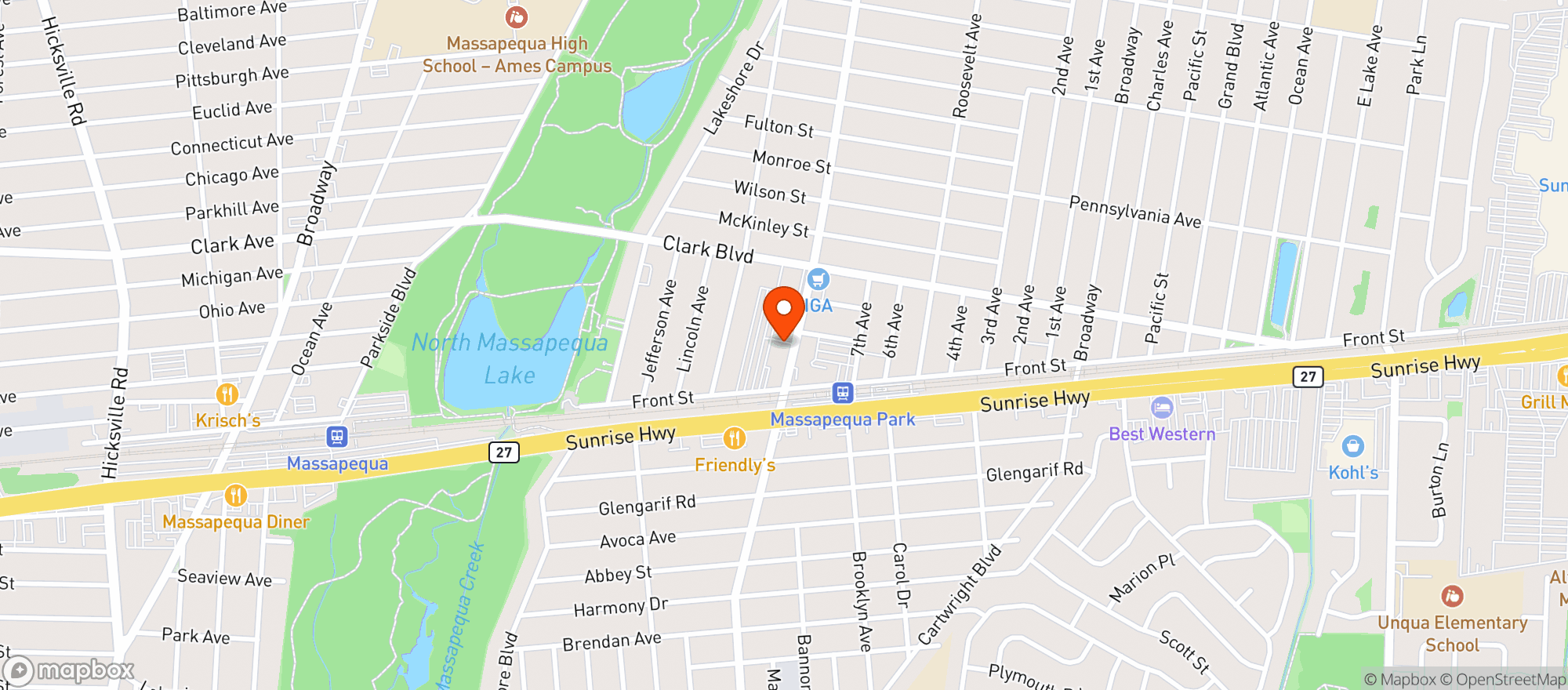 Map showing Masspark Liquors dba Park Liquors