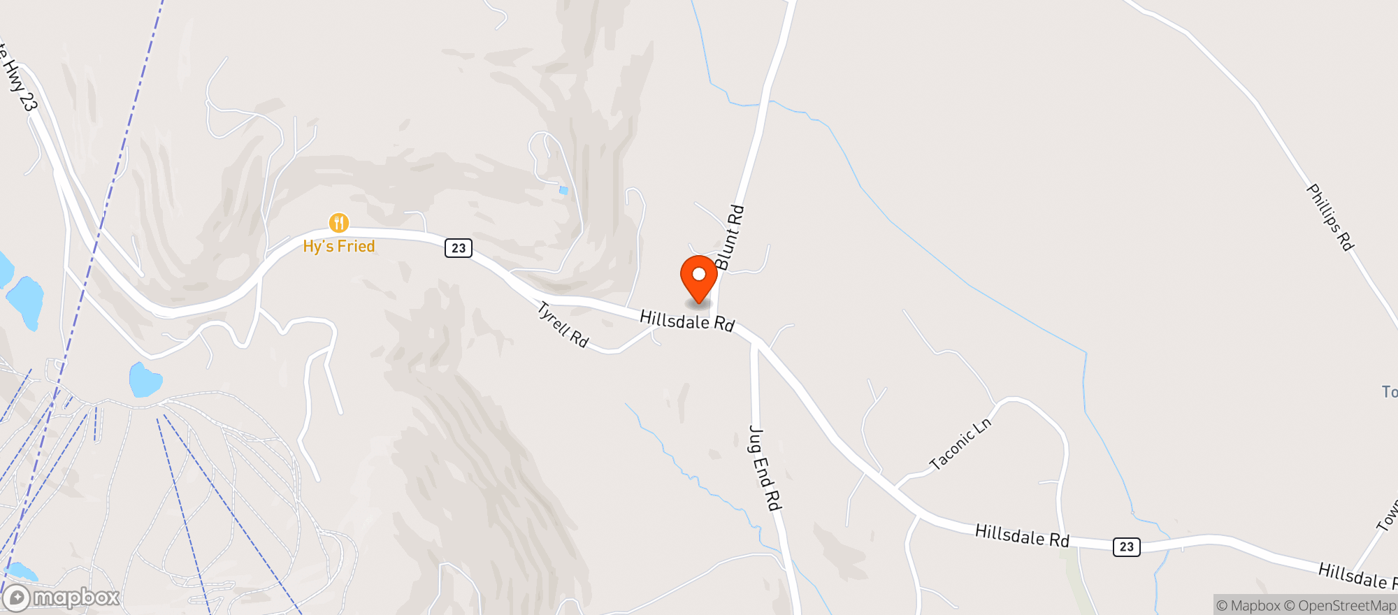 Map showing Hilltown