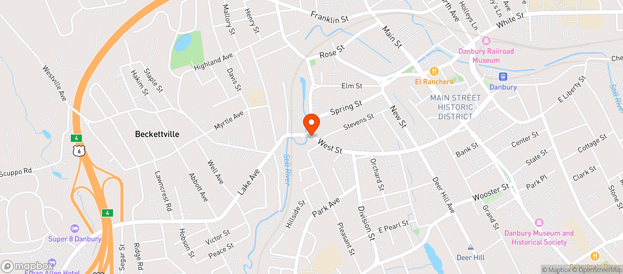 Map showing Amigos Liquor Store