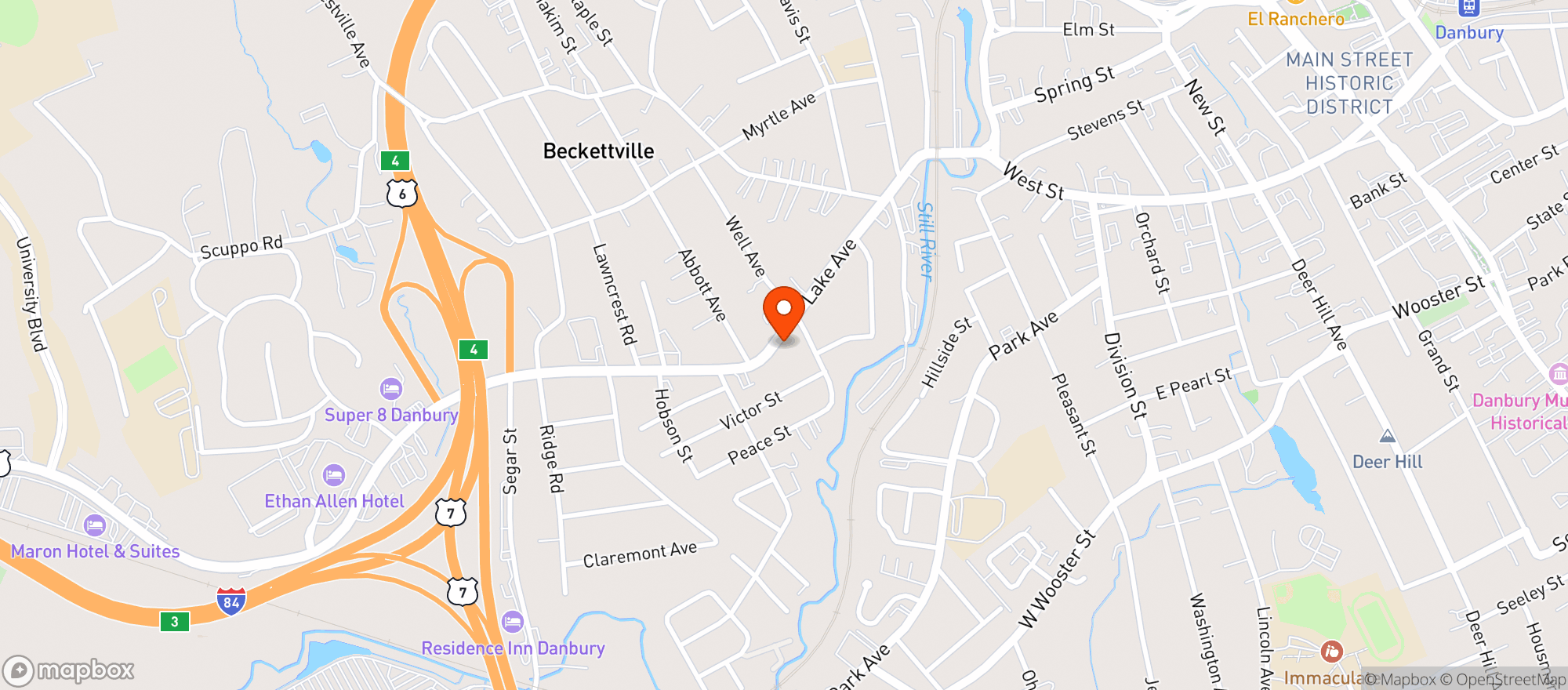 Map showing Stop & Shop - 0644 - Danbury