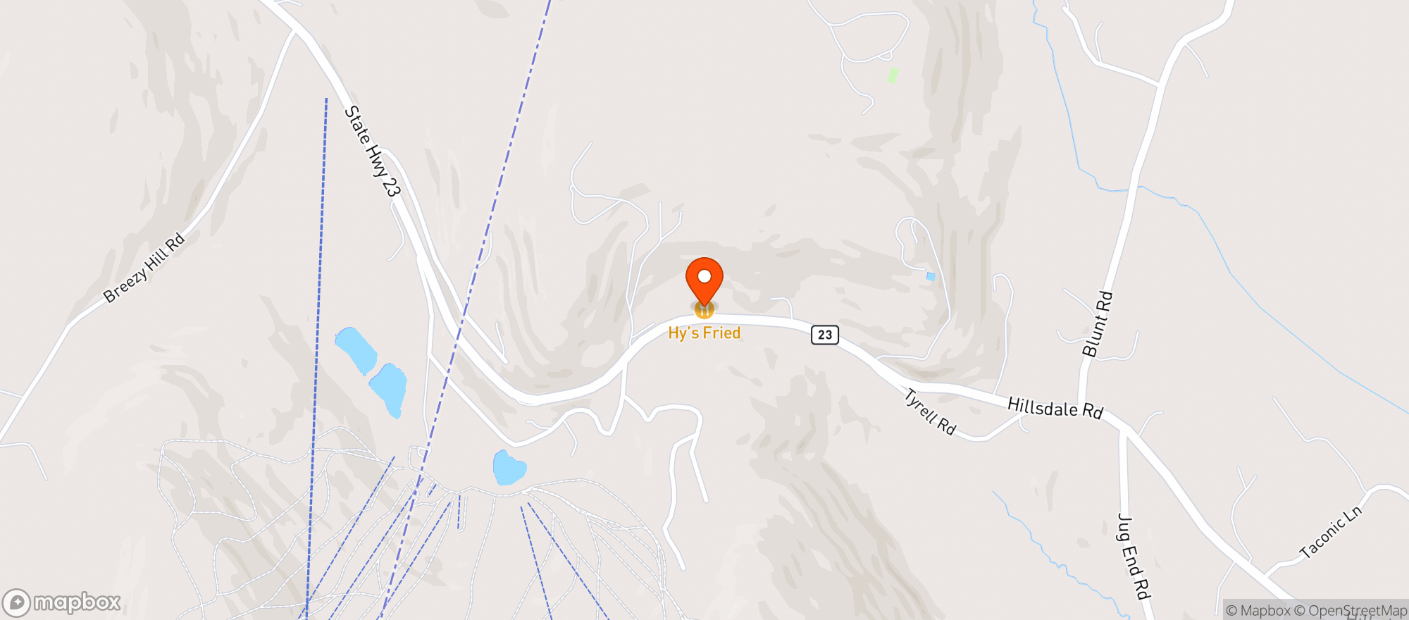 Map showing Hys Fried