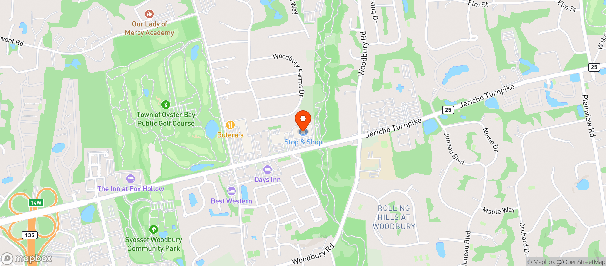 Map showing Stop & Shop - 0511 - Woodbury