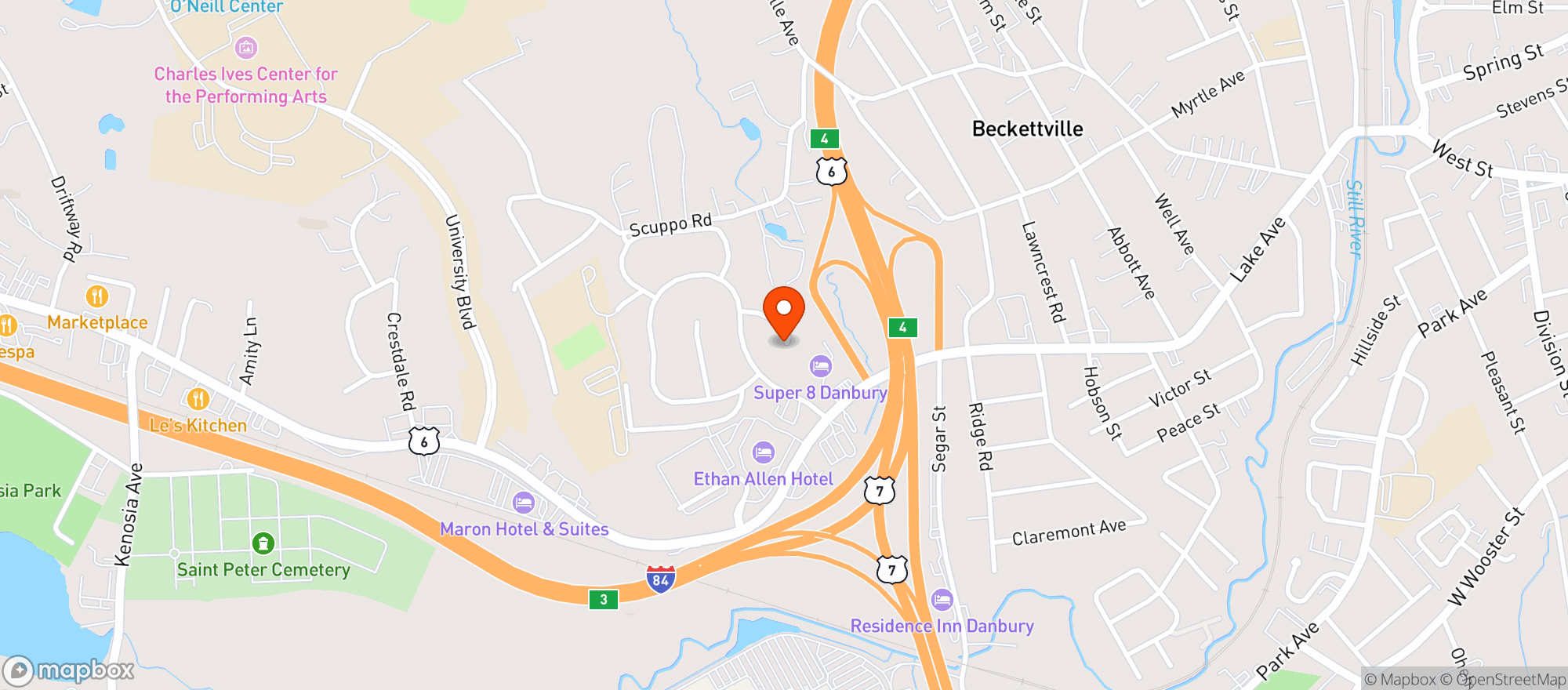 Map showing Exit 4 Wine & Spirits