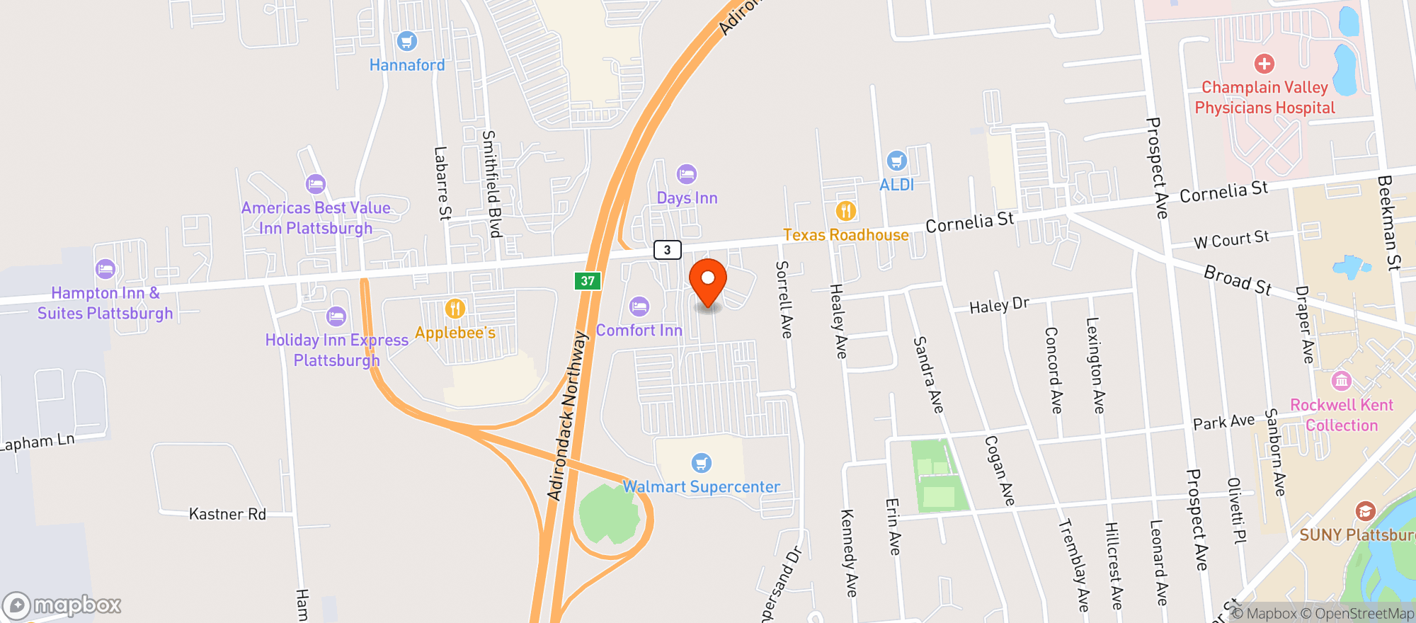 Map showing Gnc