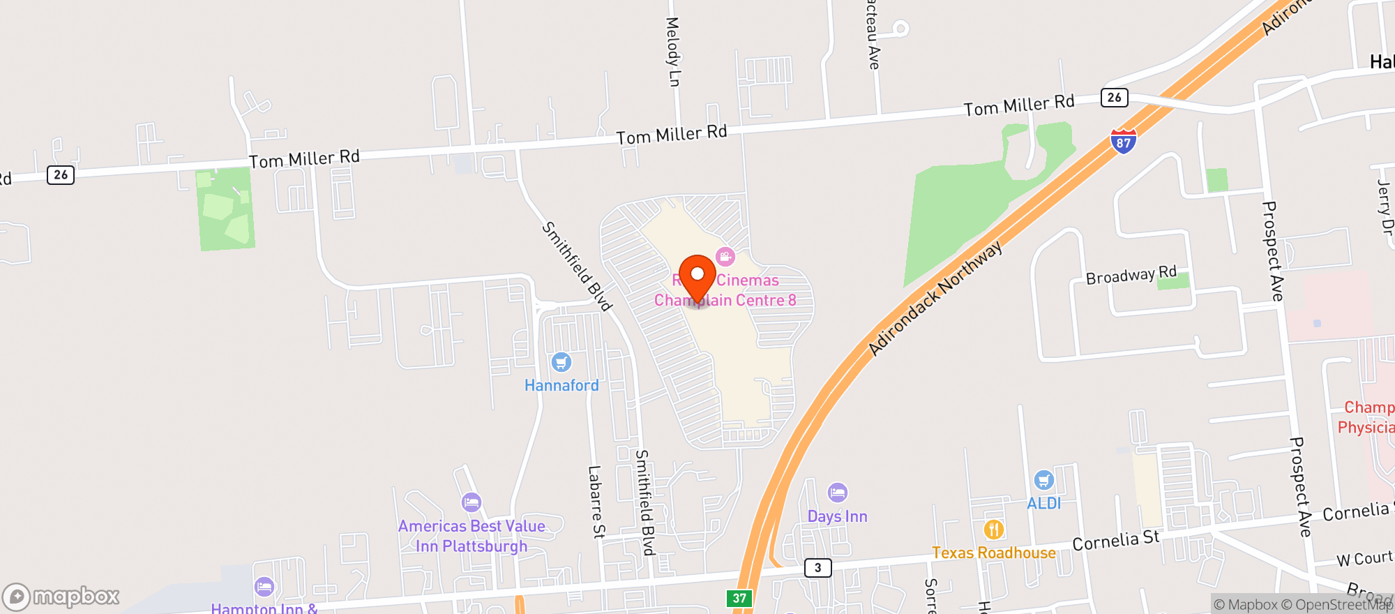 Map showing Target Store
