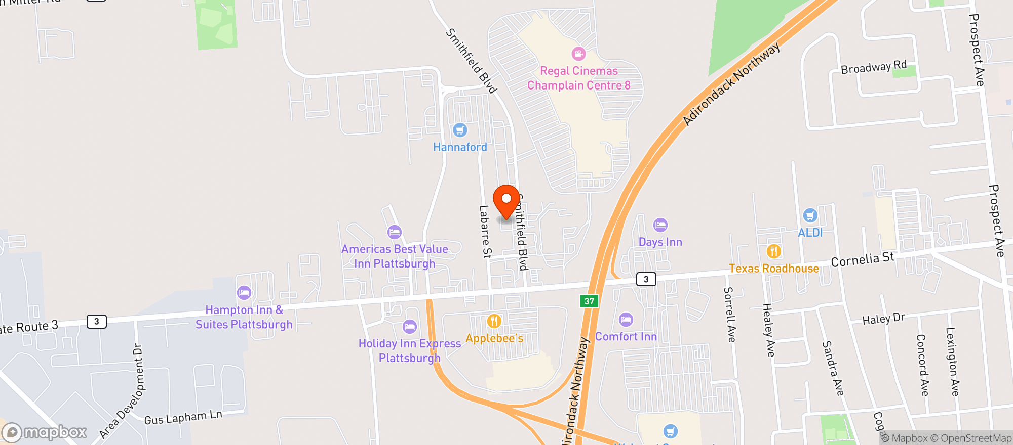 Map showing Liquor & Wine Warehouse PLATTS