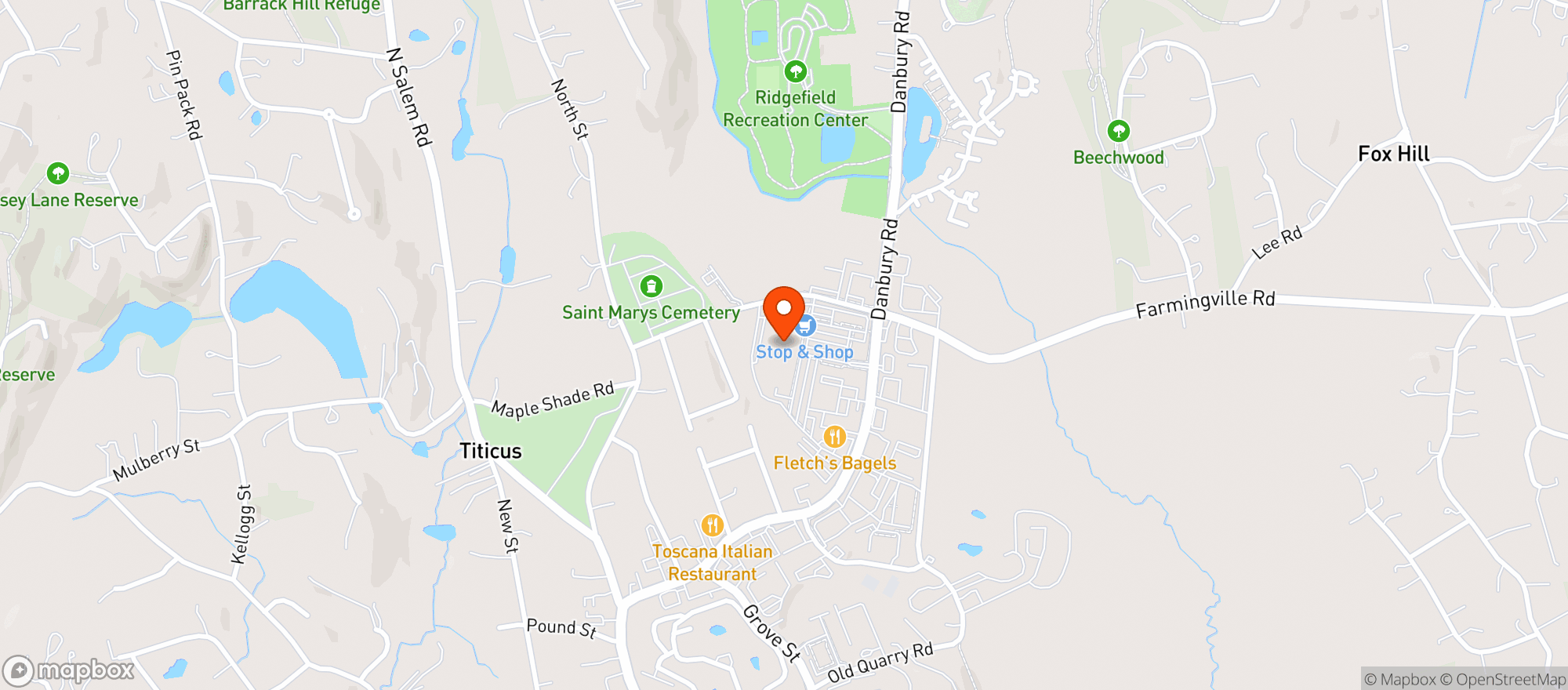 Map showing Stop & Shop - 0656 - Ridgefield
