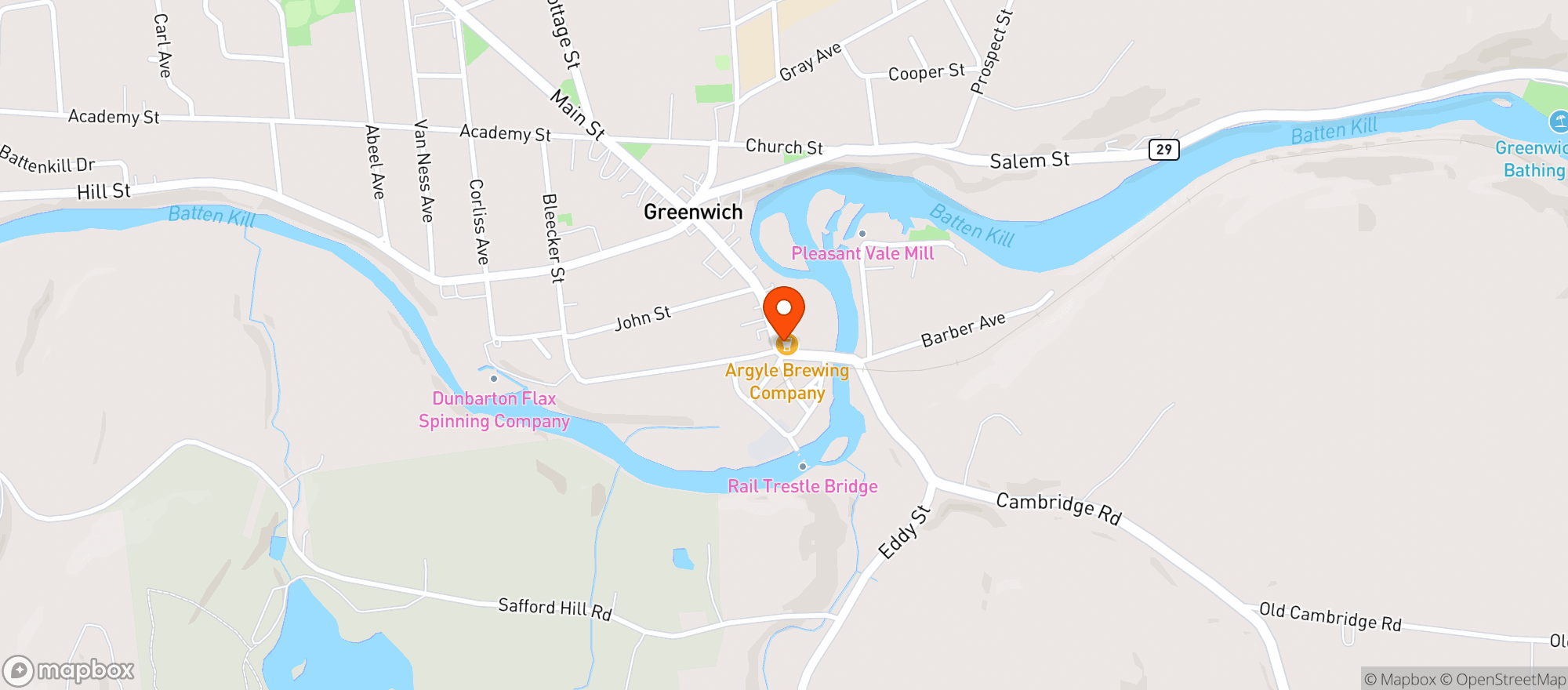 Map showing Argyle Brewing Company