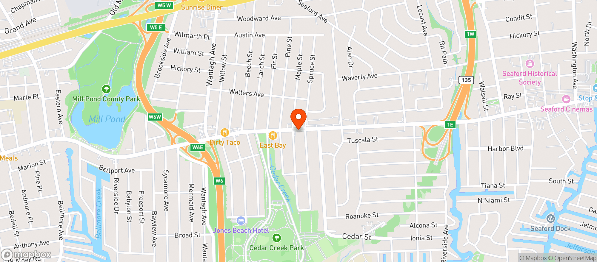 Map showing SEAFORD DISCOUNT BEVERAGE