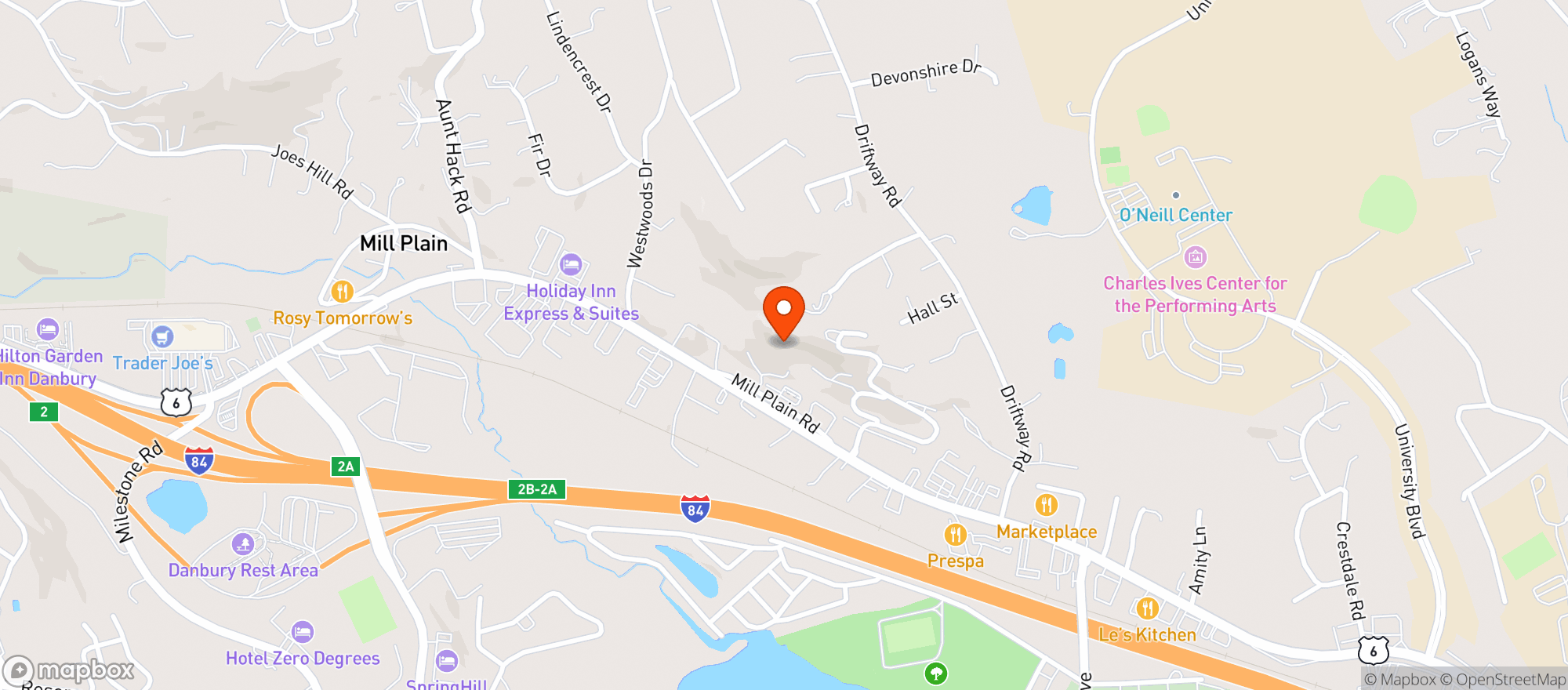 Map showing Mill Plain Package Store