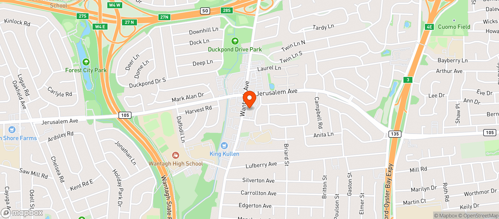 Map showing Wantagh Wine & Spirits