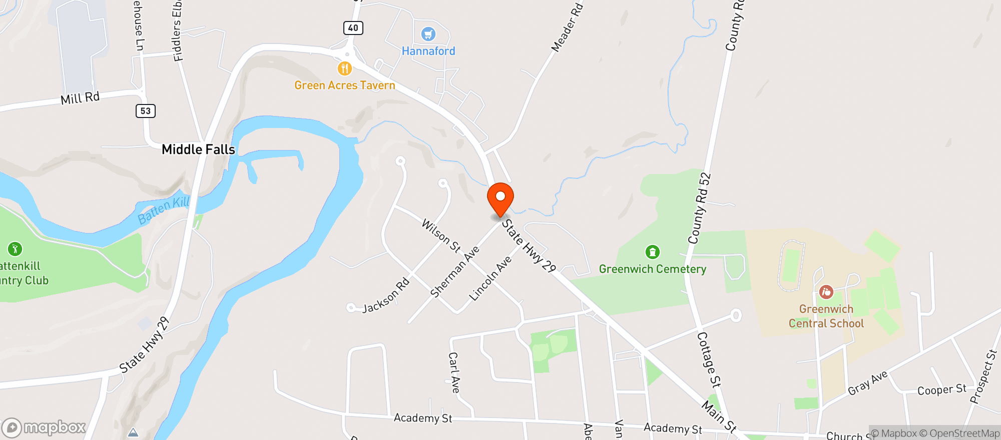 Map showing Hannaford 8333-Greenwich