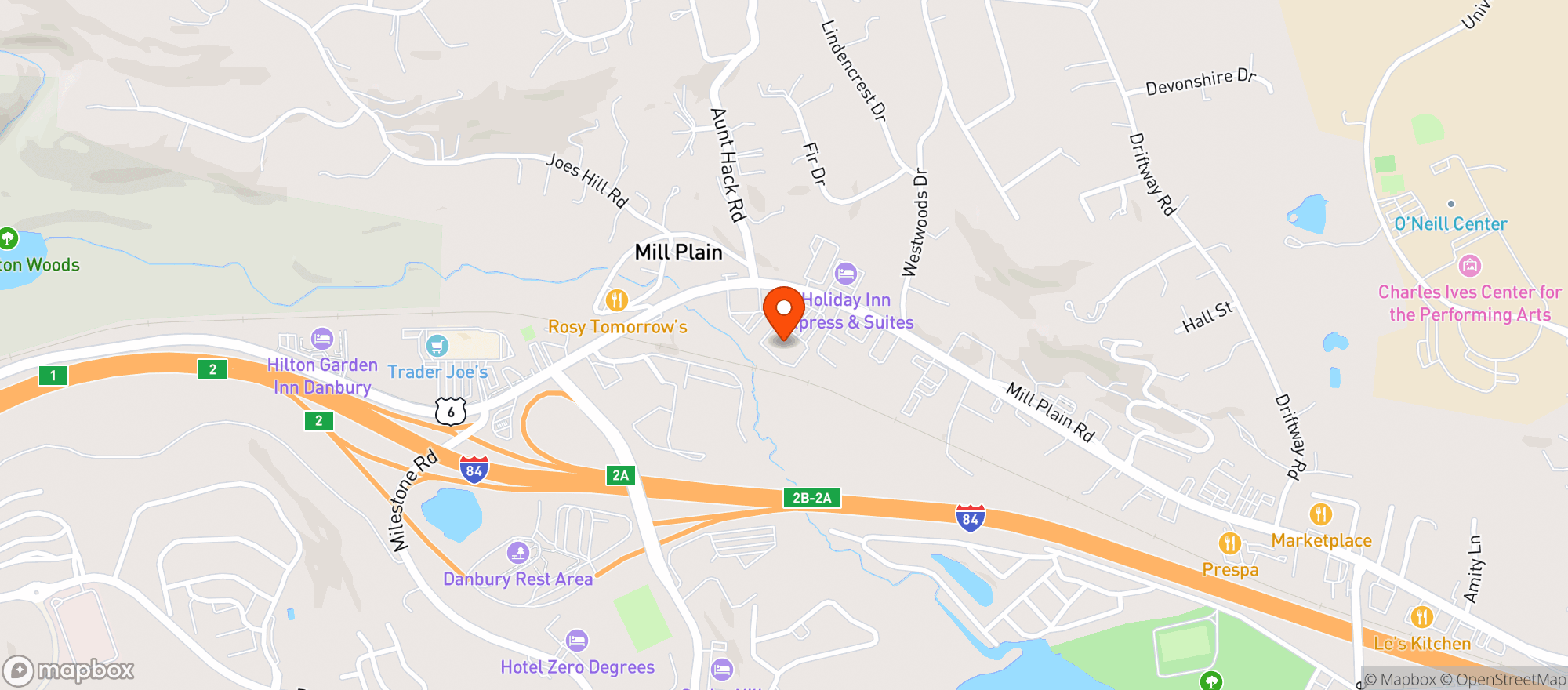 Map showing Caraluzzi's Wine and Spirits Danbury