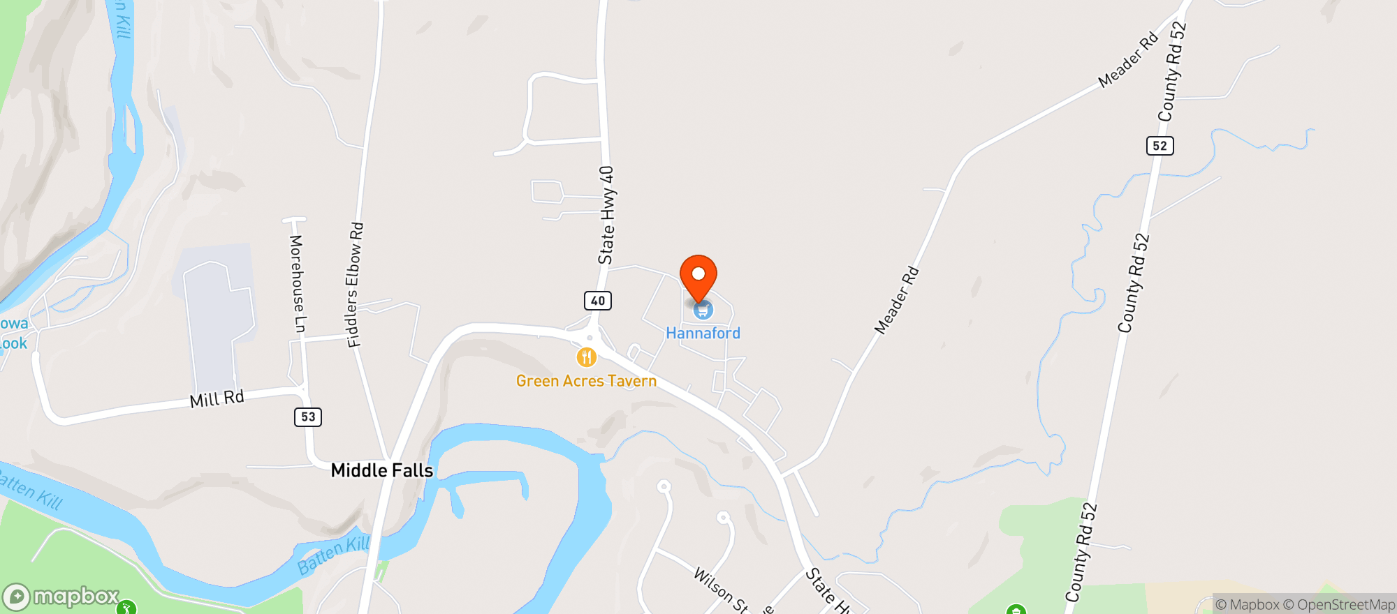 Map showing Hannaford