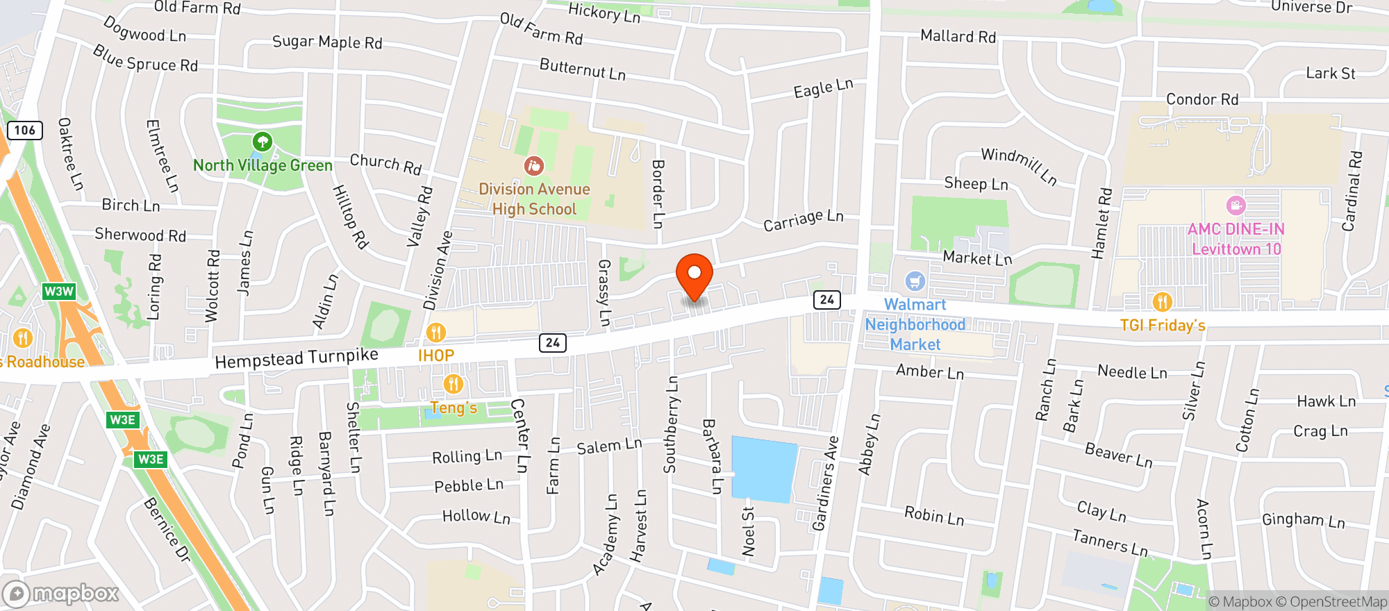 Map showing Vitamin Shoppe - Levittown
