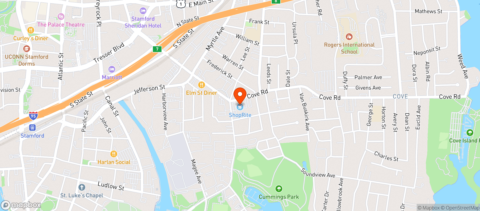 Map showing Shoprite