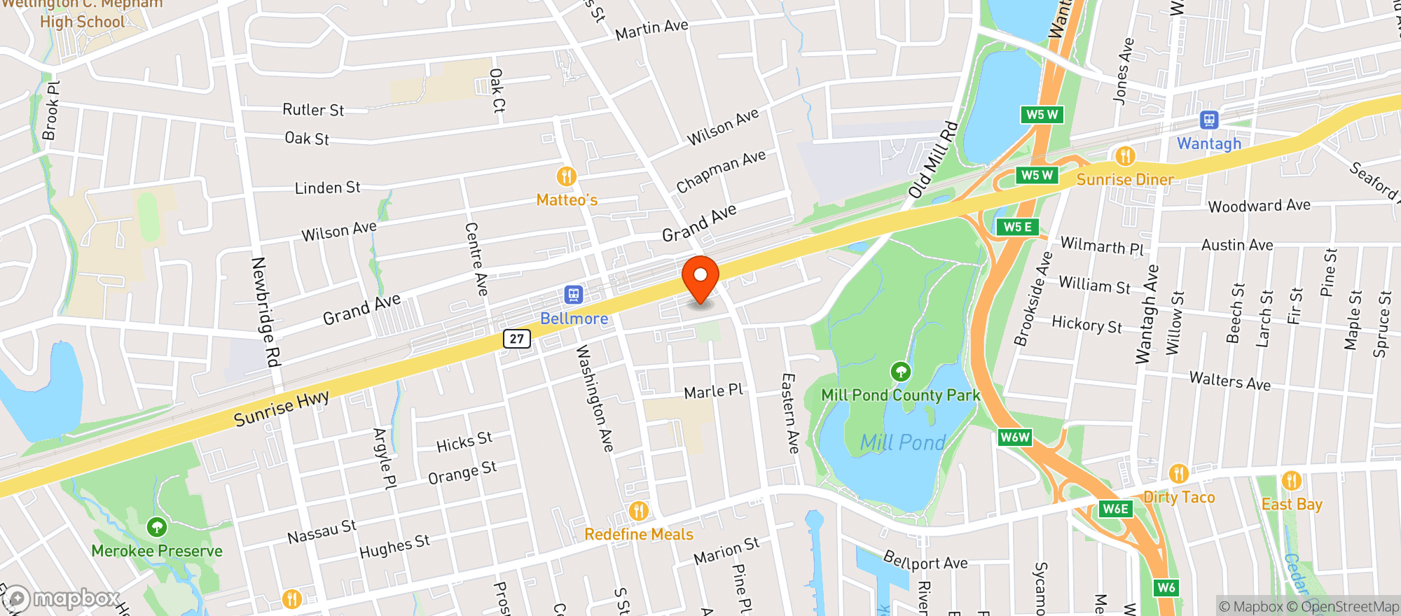 Map showing KC Wines & Liquors