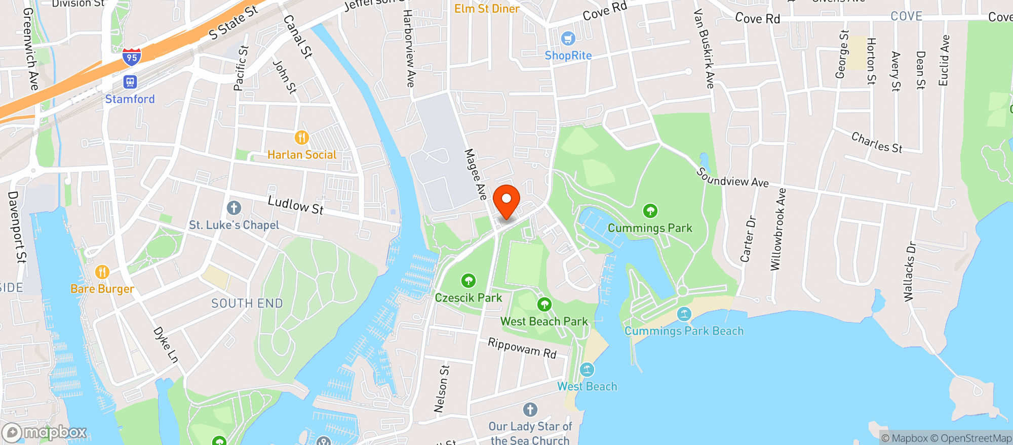 Map showing Westcott Cove Wine & Spirits