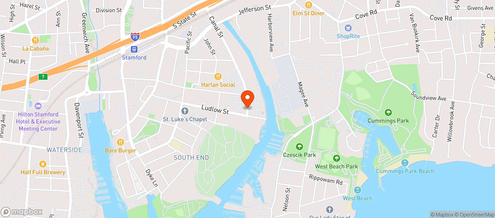 Map showing Tequila Escape Kitchen & Bar