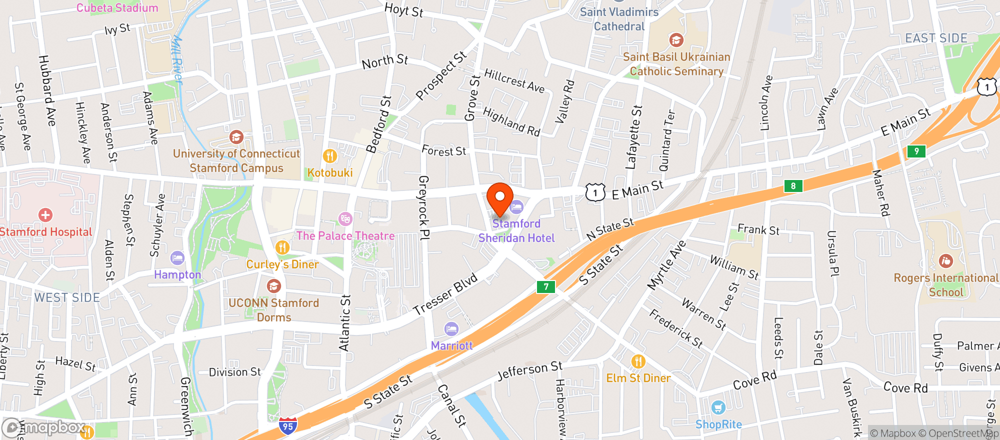 Map showing Eagles Lodge
