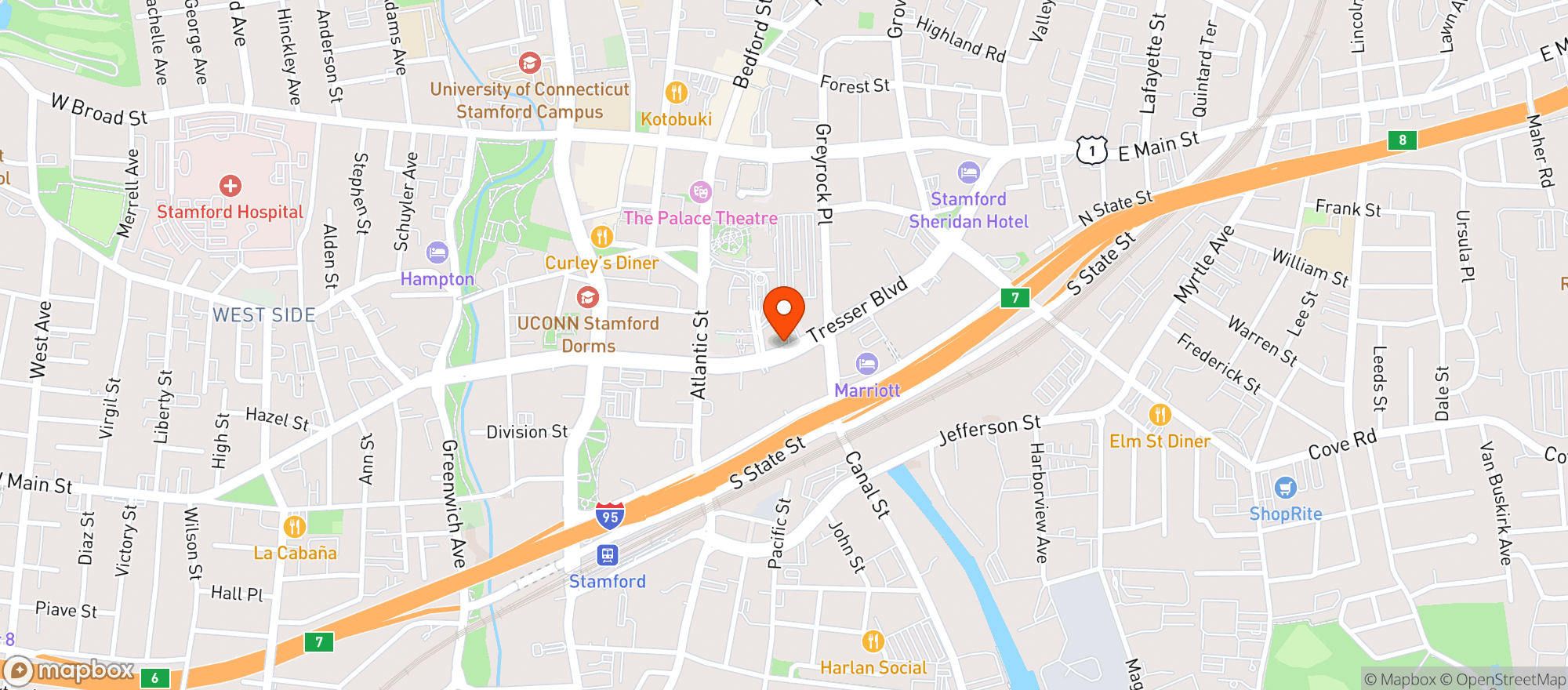 Map showing Capital Grille #8033