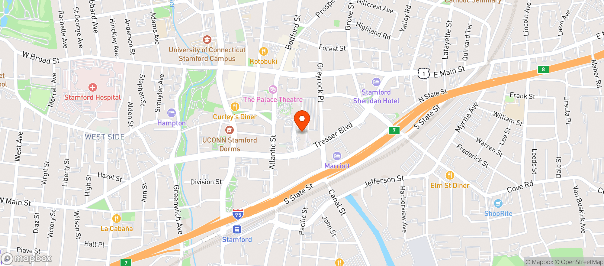 Map showing Terra Gaucha Brazilian Steakhouse