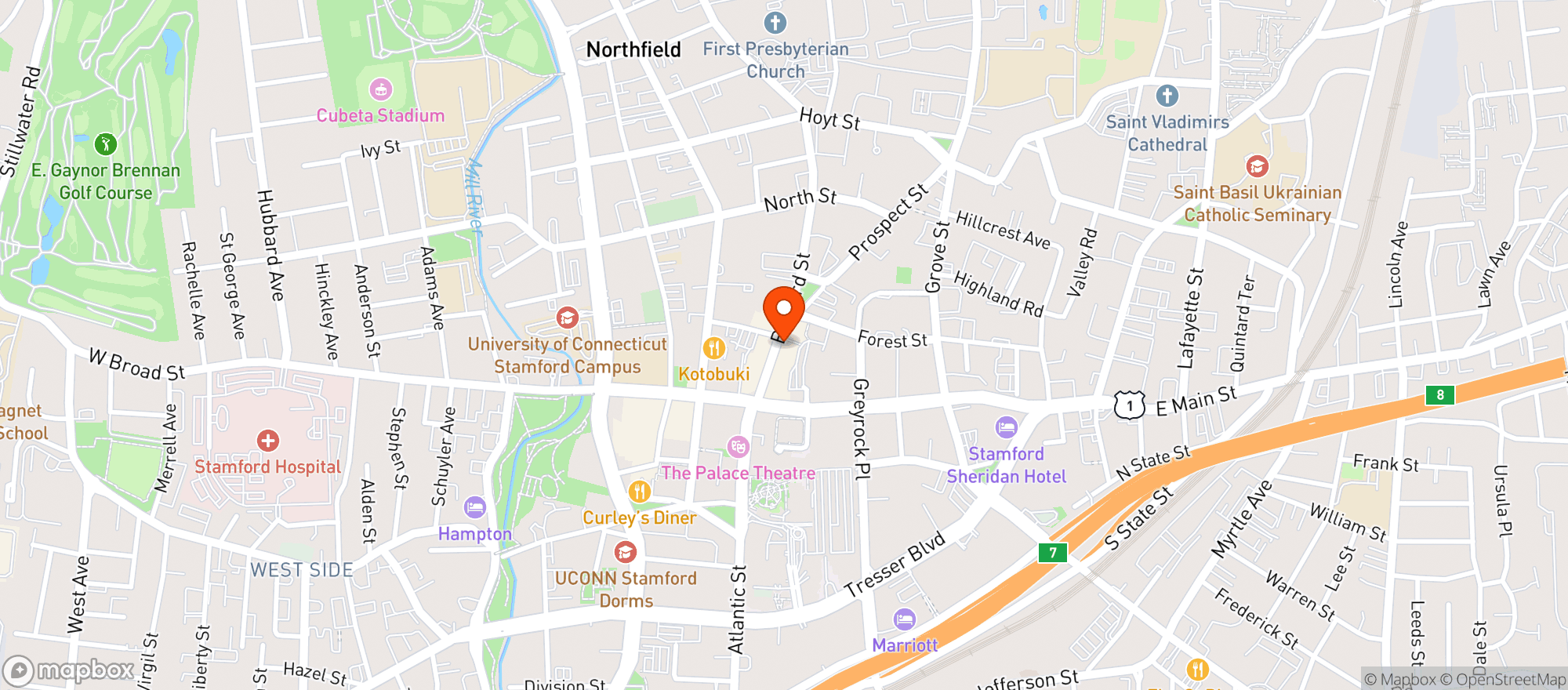 Map showing Tigin Irish Pub
